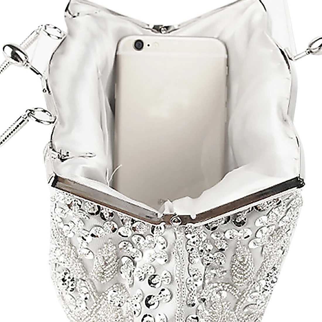 Women Clutch Bags Ladies Beads Evening Bags Wedding Party Bridal Embroidered Handbag Women Solid Small Totes Mini Wallets