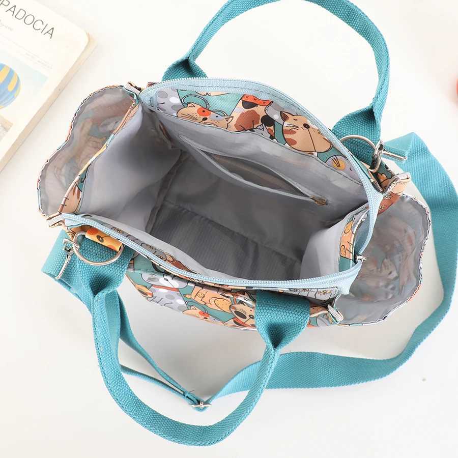 Allover Printed Crossbody Handbag Tote Mom Bag Work Commuter Storage Lunchbox Bag Tote Bag