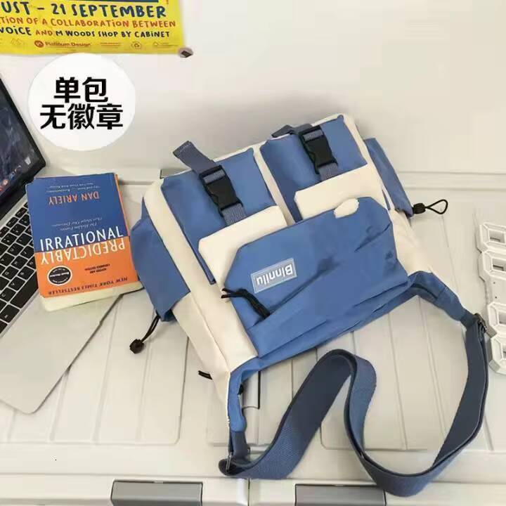 Japanese Simple Messenger Bag Student Nylon Waterproof Canvas Handbag Shoulder Crossbody Bags for Women Men Satchels Bolsas ddmynov