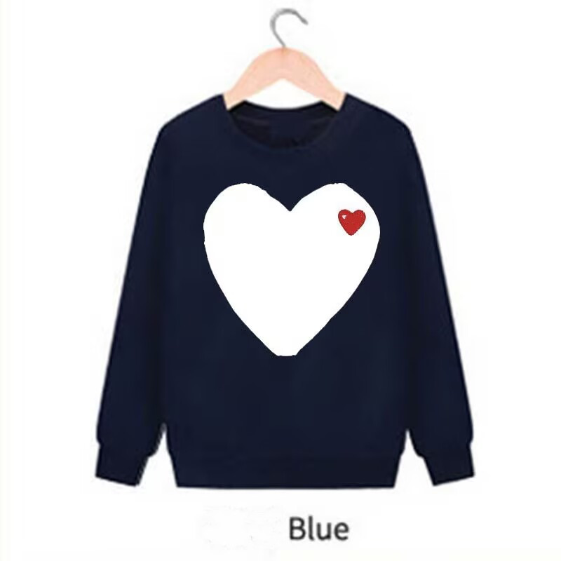 PLAY Mens Hoodie Designer Red Heart Fashion Embroidered Casual Hoodie Cotton Printed Loose Sleeve Mens Top Asian Oversize S-3XL