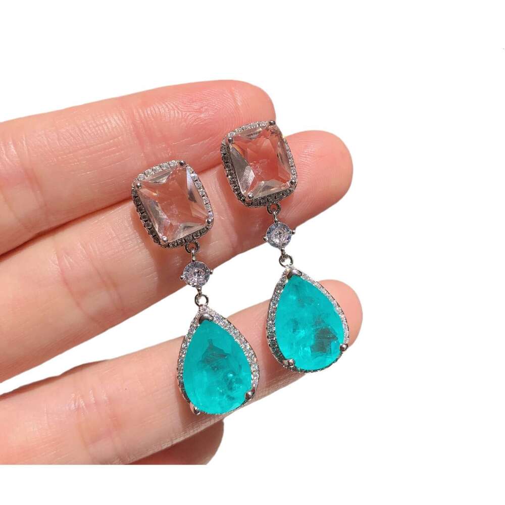 Elegant For Women New Trendy Paraiba Bride Water Drop Earrings 685