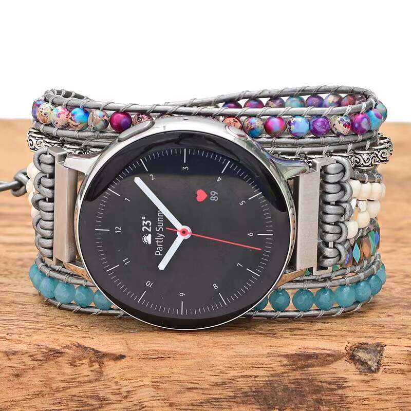 Samsung Bracelet Natural Imperial Stone Unique Smart Blue Crystal Watch Strap