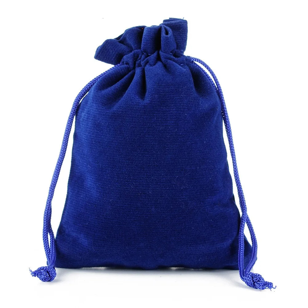 100Pcs/lot 5*7cm Velvet Drawstring Pouch Bag with Jewelry Bag Christmas Wedding Gift Bags Pouches With Velvet bags wholesale 250702