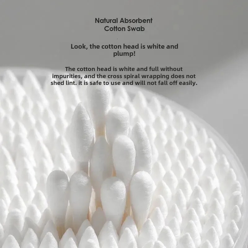 Wholesale Disposable Double-Ended Cotton Swabs Cosmetic Use Pointed End Sanitary Wooden Cotton Sticks Boxed Bagged Cotton Q Tips 250630