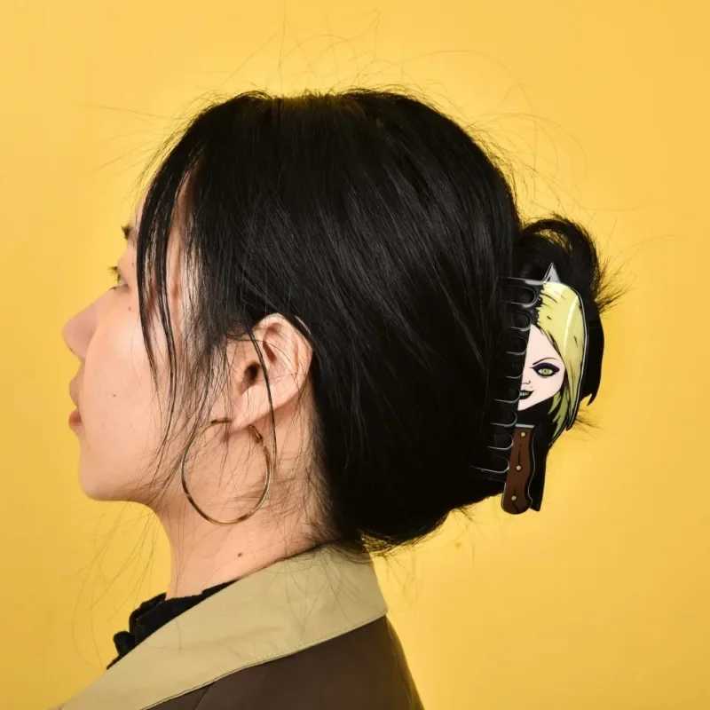 Halloween Horror Hair Clip Claw Acrylic Chucky Clip Creative Grimace Clown Crab Hair Clip Party Hair Accessories for Women Y250707