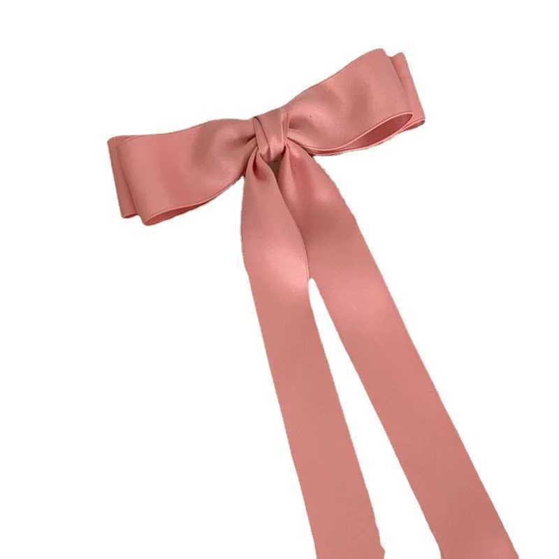 Extra large bow hair clip girl ballet style ribbon spring clamp headdress streamer edge hair clip Z250707