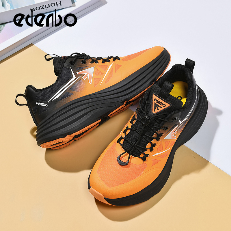 Edenbo men's shoes 2025 new four seasons breathable urban outdoor hiking shoes men's thick bottom cushioning sports shoes
