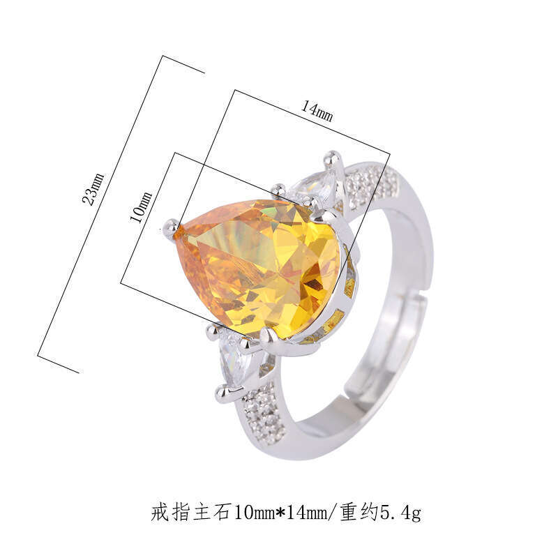 Paraiba Hot Selling Tiktok Live Emerald Green Index Finger Fashion Luxury Ring 29C
