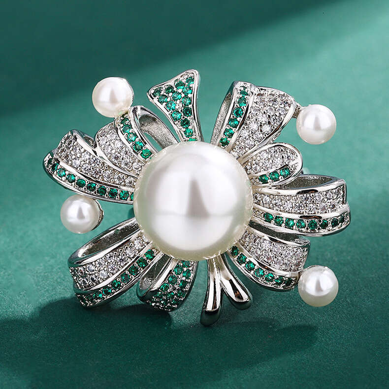 Hua Youmei Jewelry Luxurious High-End Imitation Natural Freshwater 12Mm Tahitian Pearl Adjustable Ring A04