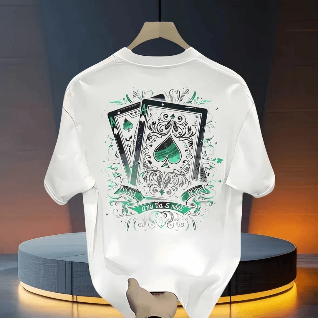 free shipping for man European and American trendy brand short-sleeved ins pure cotton summer new men's printed T-shirt