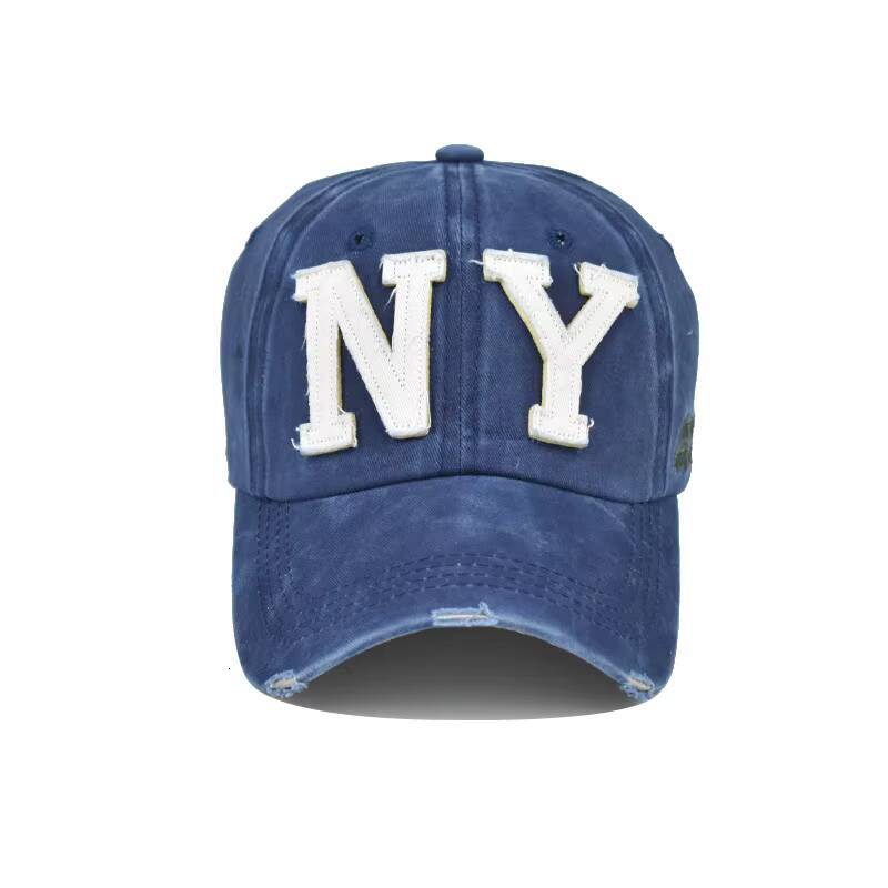 New Summer Mens Baseball for Women Cap Washed Cotton Soft Top Snapback Hat Big Letters NY Embroidery Casquette Unisex ddmythur