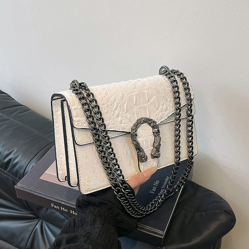 Designer High-End Crocodile Pattern for Women 2025 New Dionysian Fashion Chain Shoulder Versatile Crossbody Light Luxury Women's Bag