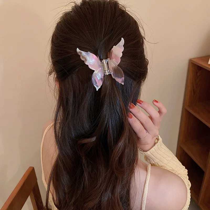 New Vintage Acetate Hair Claw Clip Sweet Butterfly Hair Clip Hairpin Barrettes Trendy Hair Accessories Barrettes for Women Girls Z250707
