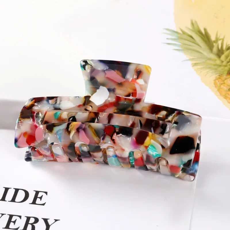 Vintage Hair Clip Simple Geometry Acetate Hair Claw Hair Clips for Women Girls Hair Accessories Hair Barrettes Crab Hair Clip Y250707