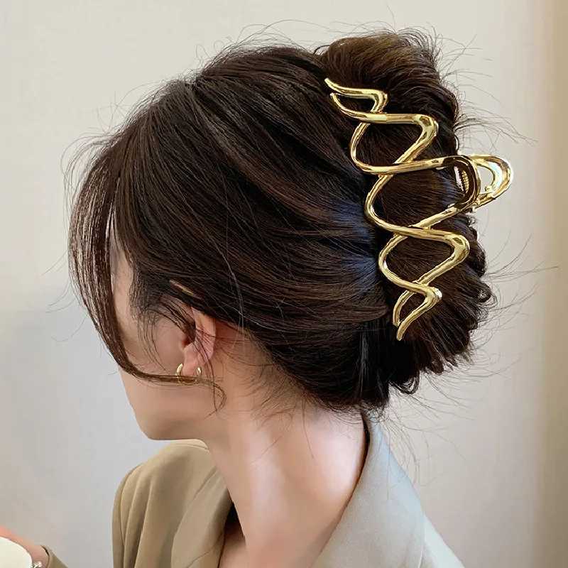 Fashion Metal Star Hair Claw Clips for Women Girls Clamps Korea Geometric Hair Crab Hairpins Hairgrips Hair Accessories Y250707