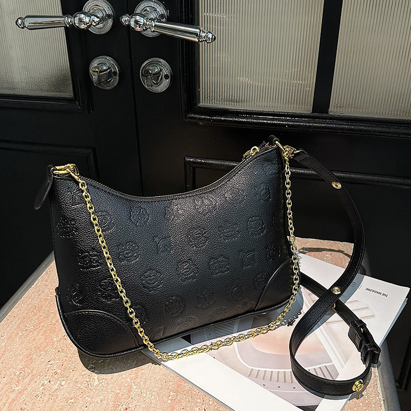 Designer High-End Feel for Women 2025 New Korean Style Horn Vintage Underarm Versatile Fashion Elegant Shoulder Crossbody Light Luxury Women's Ba