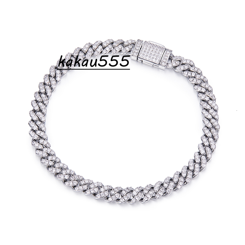 Dylam Pass Diamond Tester D Color Vvs Moissanite Chain 100% 925 Sterling Silver Moissanite Cuban Luxury Hip Hop Men Fine Jewelry