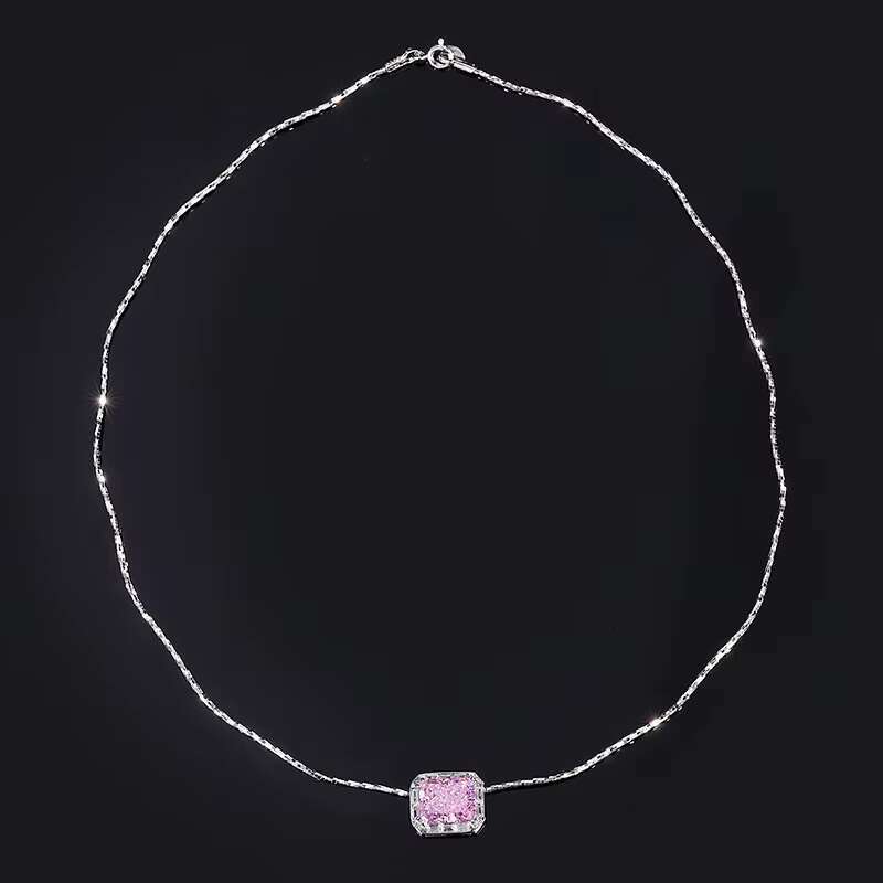 Moissanite Fine Jewelry Wholesale Ice Out High Carbon Stone Diamond Necklace Choker S925 Sterling Silver Necklace for Women