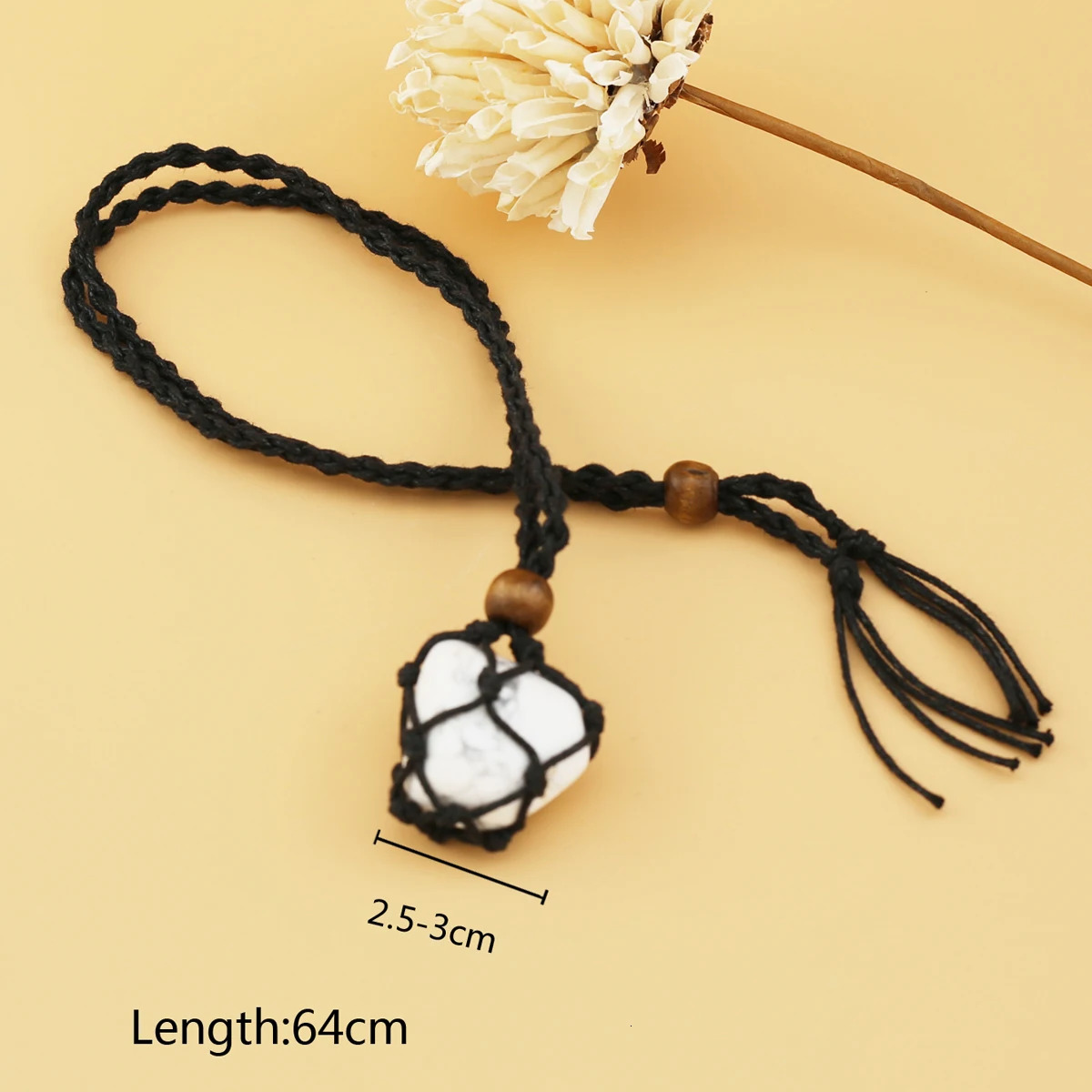 Natural Crystal Quartz Raw Net Pocket Pendant Necklaces Healing Stone Amethyst Hangings Craft Weave Rope Necklace Jewelry Gift 250704