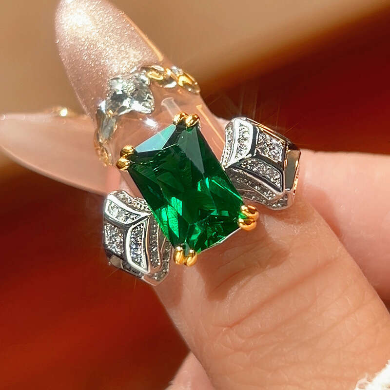 New Style Jewelry Ring For Women, Red Rectangular, High-End Luxury Feel 5Ae