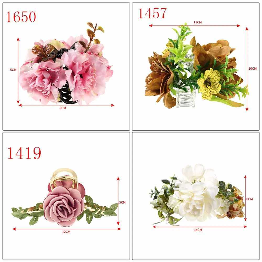 Haimeikang Large Size Flower Hair Clip Claws Hair Crab For Thick Hair Barrettes Hairpins Women Summer Fashion Hair Accessories Z250707