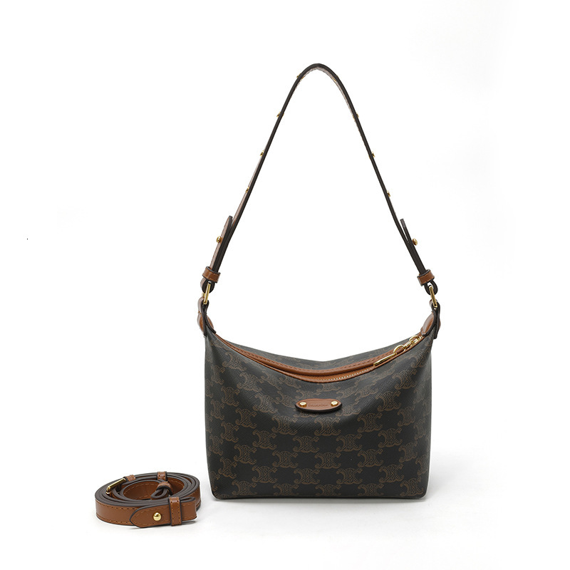 Designer High-End Feel for Women 2025 New Korean Fashion Printed Commuter Tote Elegant Versatile Shoulder Crossbody Light Luxury Women's Bag