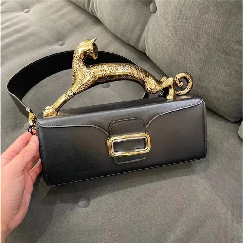 Shoulder Bag Leopard Handle Bag Square Cowhide Fashionable Personality Versatile Party High-end Womens Bag crossbody bag