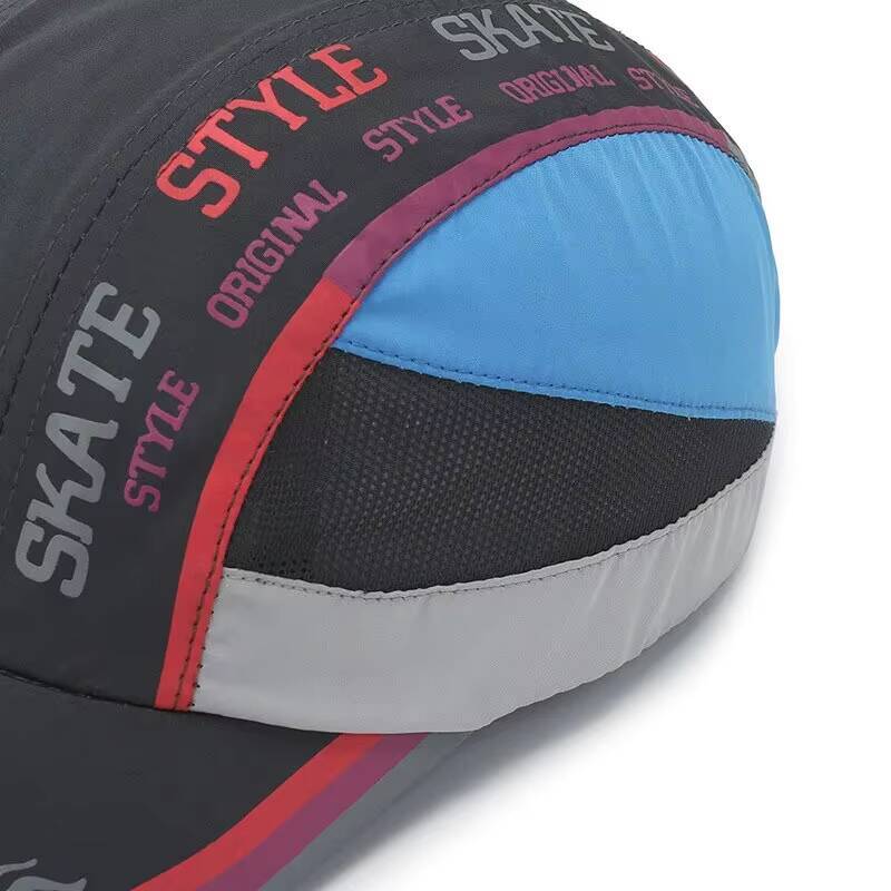 Summer Quick-Drying Mens Print Stitching Baseball Cap, Outdoor Sports Visor, Womens Tennis Hat, Adjustable Sun Hat ddmythur