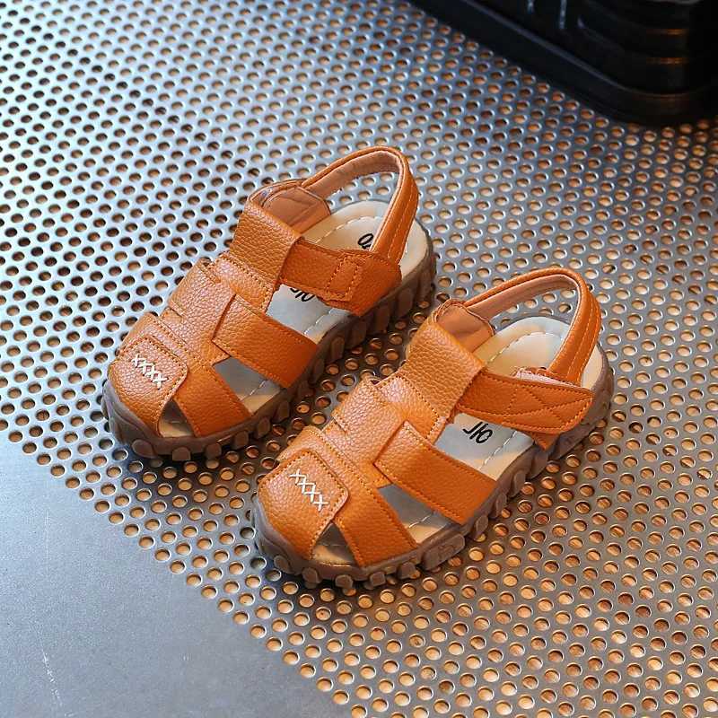 2020 Boys Leather Sandals 100% Soft Leather In Summer The New Boys And Girls Children Beach Shoes Kids Sport Sandals Princess S R250707