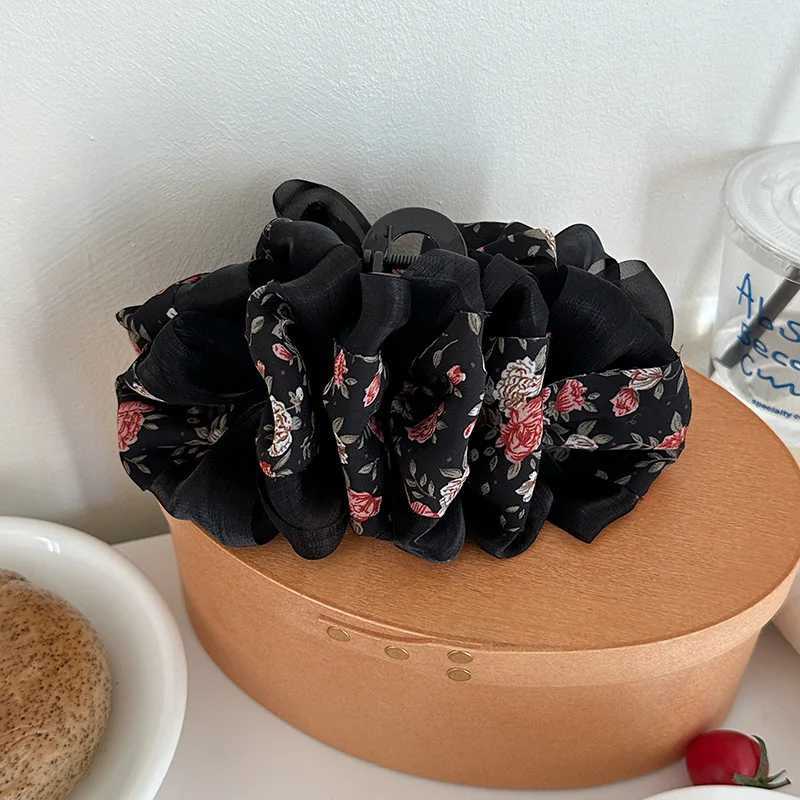 1pc Gentle Floral Multi-Layer Ruffled Hair Clip Fluffy High-End Versatile Hairpin for Women Back of the Head Hair Accessory Y250707