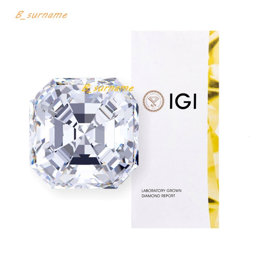 Real Diamond D Color VS VVS Lab Grown Diamond White Excellent Asscher Cut Loose Lab Diamond