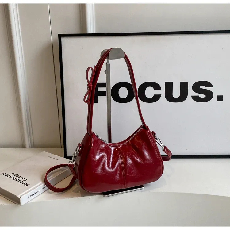 Totes Red Y2K Hobos Shoulder Crossbody Bags For Women Handbag And Purses Ladies Messenger Trendy Design