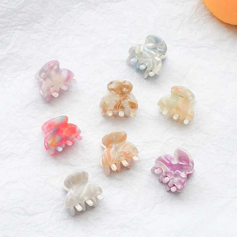 1Pcs Sweet Small Mini Hair Claw Clip For Women Tortoiseshell Multiple Barrette Acrylic Geometric Hairpin Acetate Hair Accessories Y250707