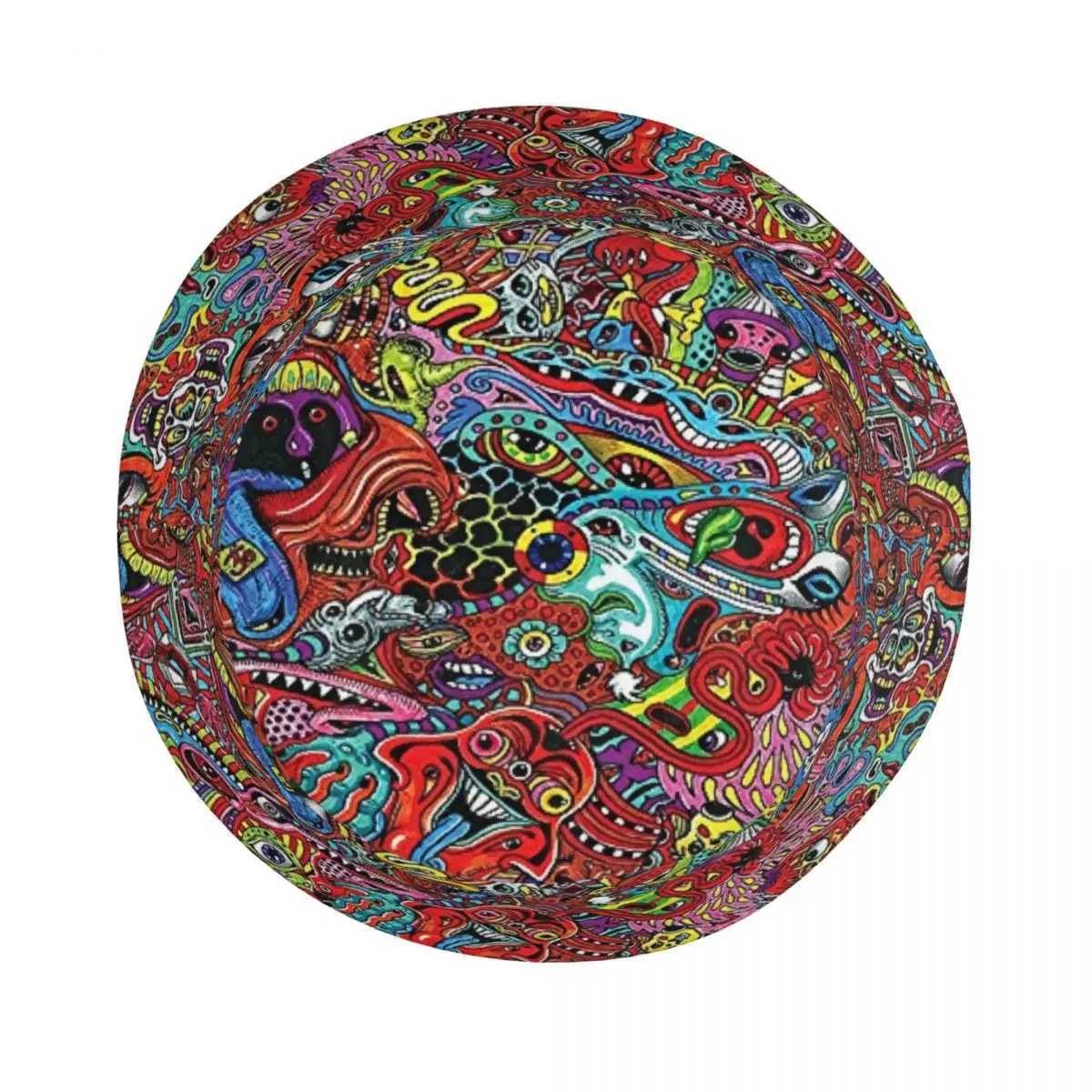 Abstract Drawing Surreal Colorful Psychedelic Art Bucket Hats for Men and Women Unisex Fashion Summer Fisherman Cap Y250707