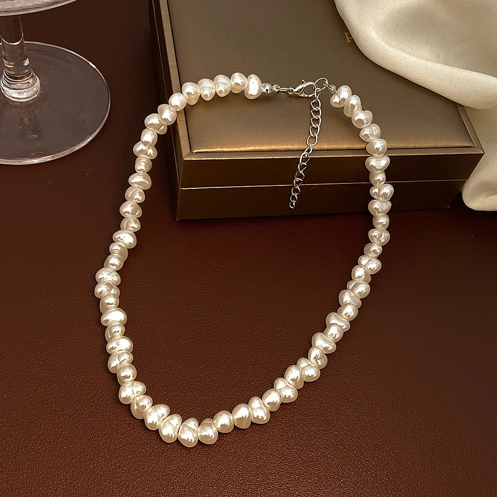 Jewelry Trendy Irregular Pearl Necklace Temperament Simple Handmade Strand Bead For Men Gift 250704
