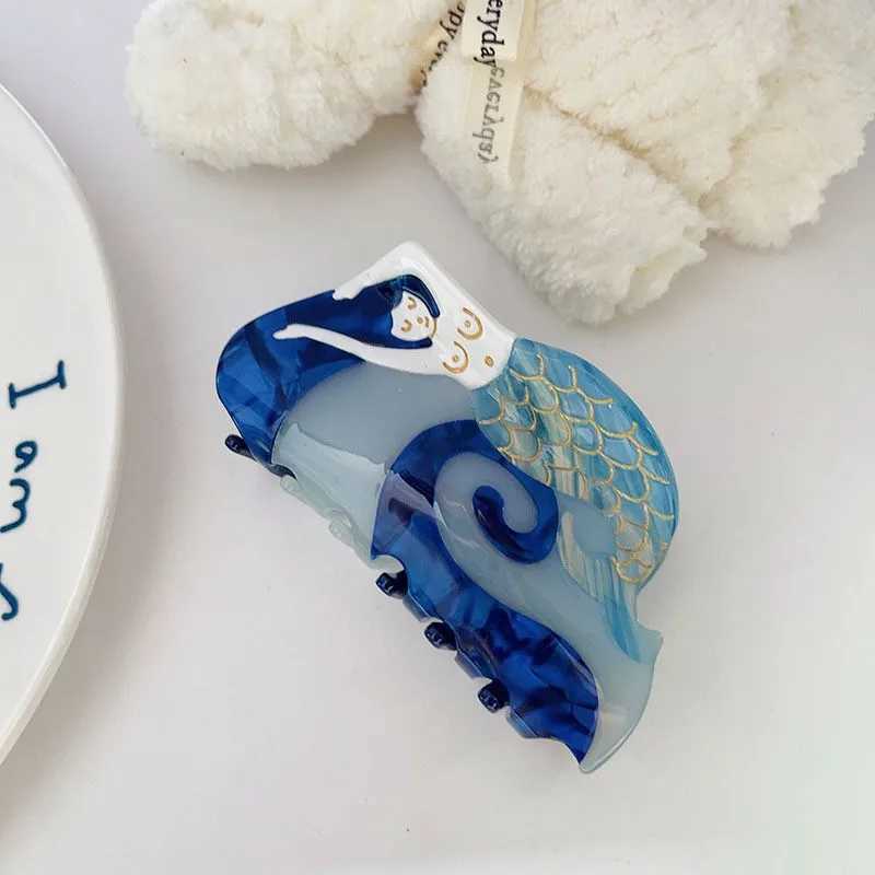 YHJ Maiden in the Night Sky Hair Claw Beautiful Girl Acetate Hair Clips Claw Hair Accessories for Women Girls Z250707