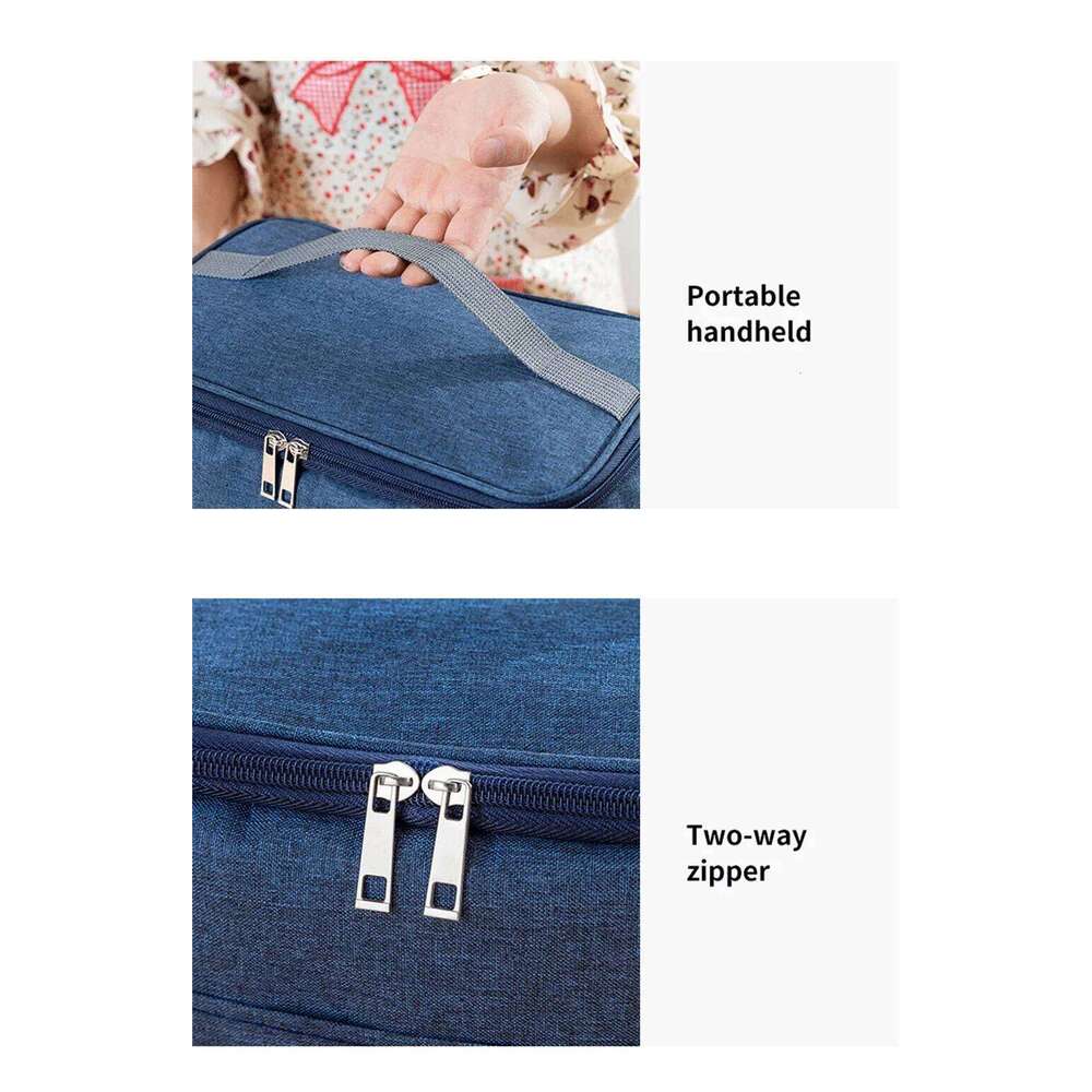 New Portable Lunch Bag Food Thermal Box Waterproof Office Cooler Lunchbox With Shoulder Strap Insulated Case