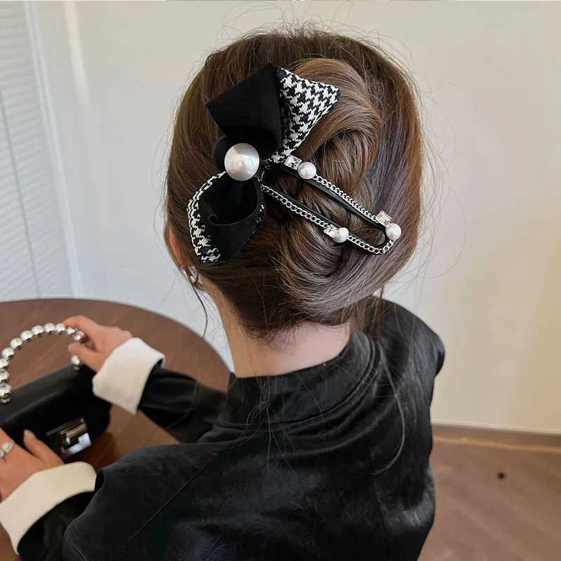 Autumn New Fabric Duckbill Bow Hairpin for Women Girls Fashion Hairgrips Elegance Ponytail Clip Female Hair Accessories Headwear Z250707