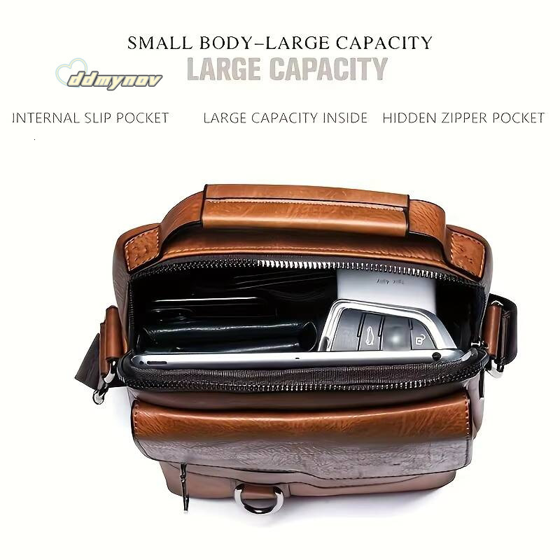 Brand Shoulder for 9.7 iPad Men PU Leather Flaps Mens Crossbody Bags Business Flap Male Solid Messenger Travel Bag ddmynov