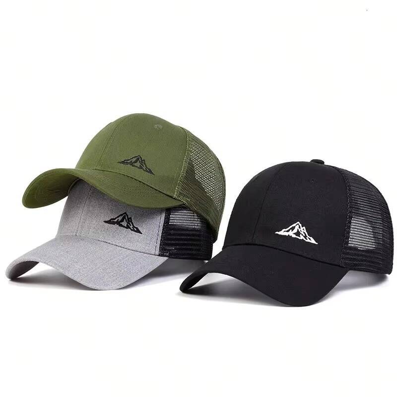 Unisex Mountain Range Embroidery Baseball Net Caps Spring and Summer Outdoor Adjustable Casual Hats Sunscreen Hat ddmythur