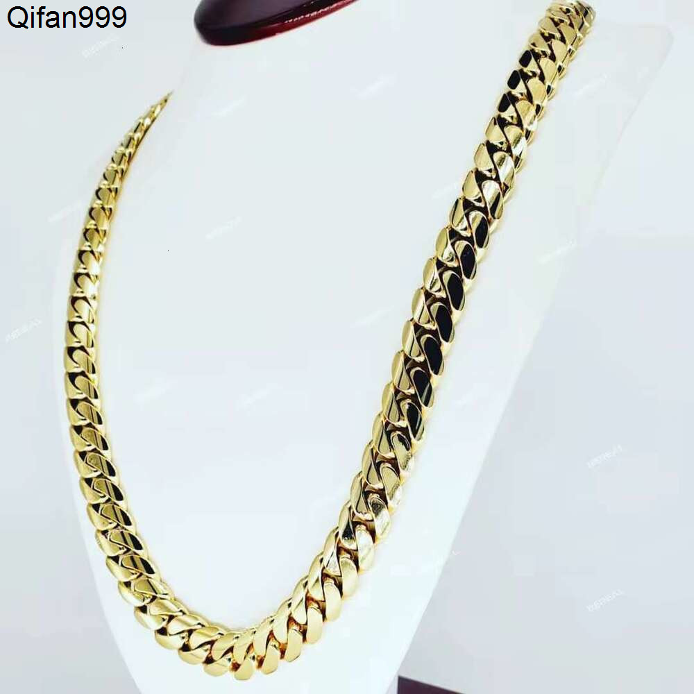 Popular 16Mm Miami Bracelet Hip Hop Style 14K Solid Gold Wholesale Cuban K Chain For Men