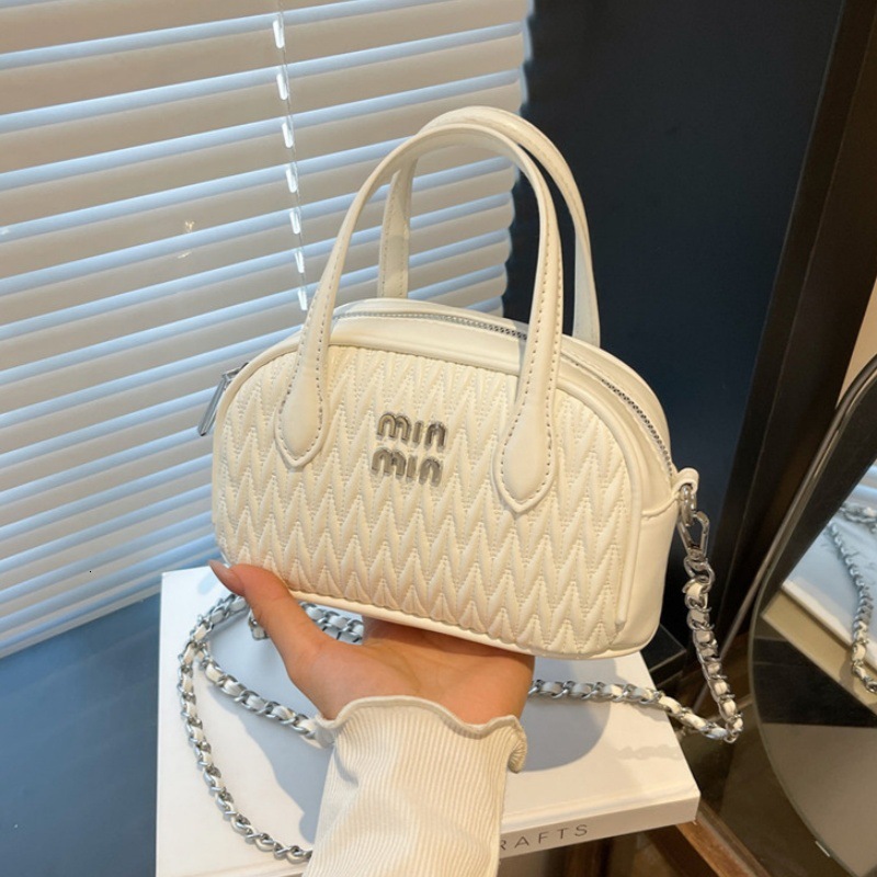 Designer High-End Feel for Women 2025 New Korean Niche Pleated Fashion Versatile Small Square Shoulder Crossbody Light Luxury Women's Bag