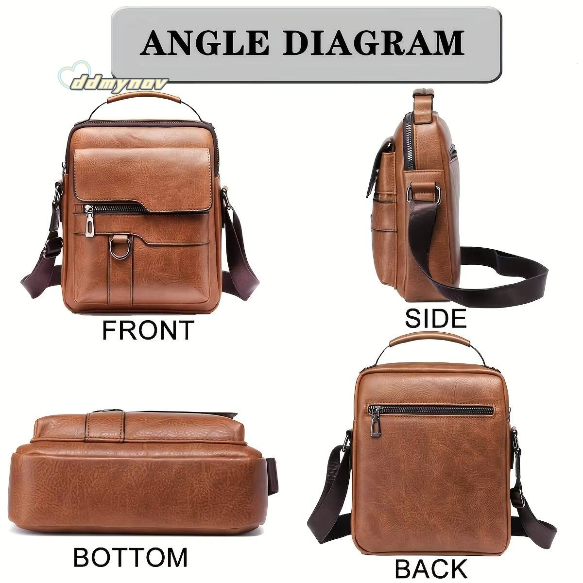 Brand Shoulder for 9.7 iPad Men PU Leather Flaps Mens Crossbody Bags Business Flap Male Solid Messenger Travel Bag ddmynov