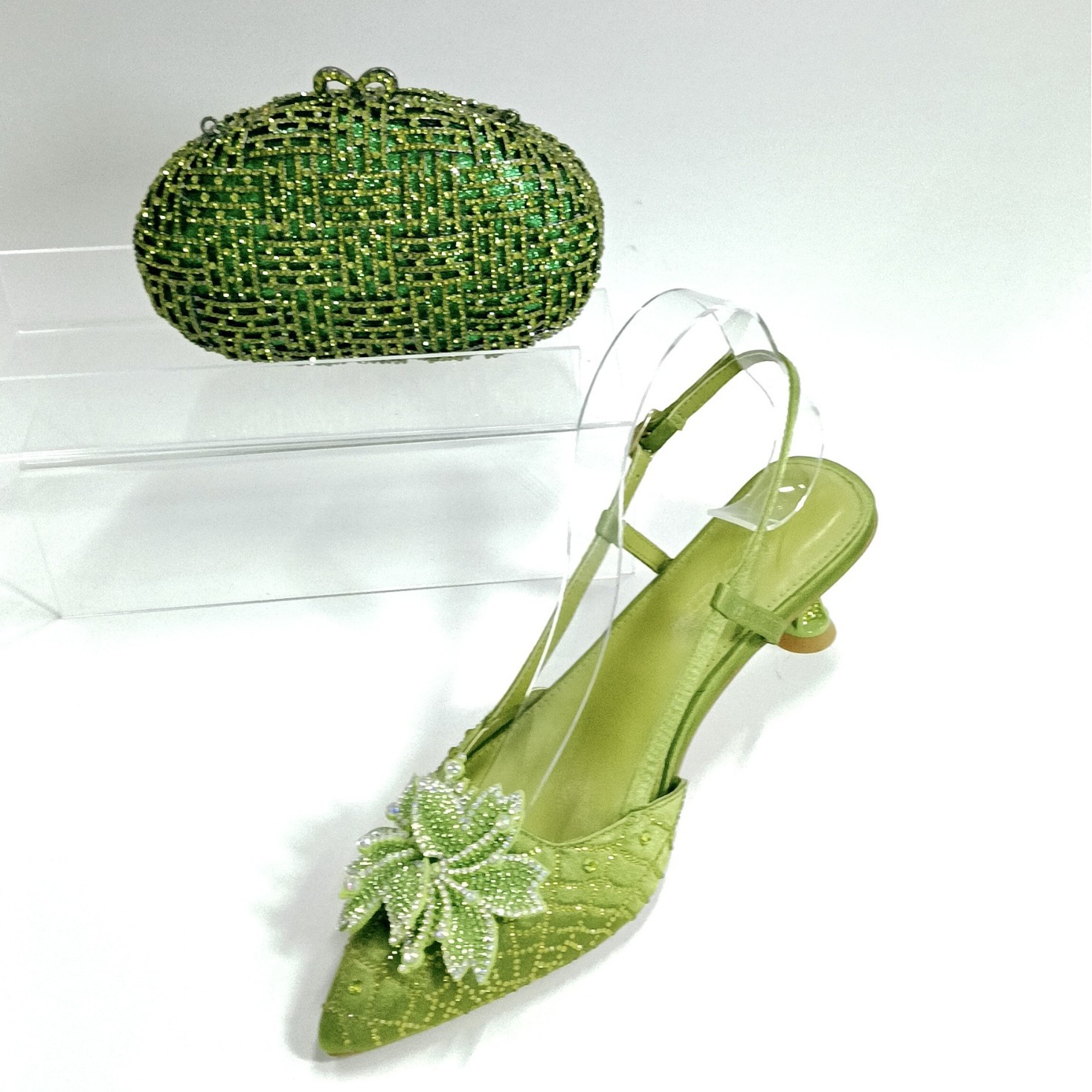Women's Luxury Rhinestone High Heels Banquet Crystal Stiletto Shoes