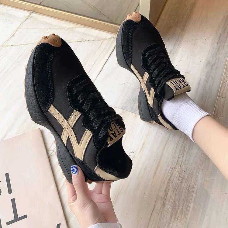 Forrest Gump Sneakers 2024 Spring Autumn New Casual Thick Sole Small Waist Waffle Dad Shoes Women Ins Trend