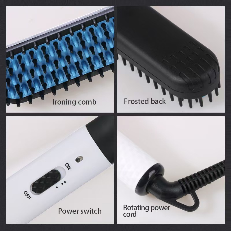 Professional Hair Comb Brush Beard Straightener Multifunctional Hair Straightening Comb Hair Curler Fast Heating Styling Tools