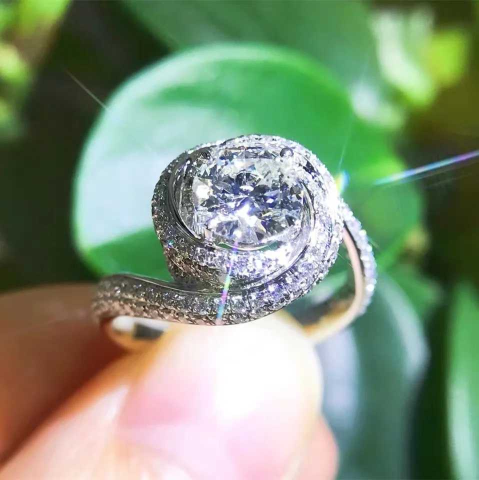 Fashion Anniversary Ring 925 Sterling Silver Moissanite Engagement Wedding Band Rings for Women Men Finger Party Jewelry XJ250707