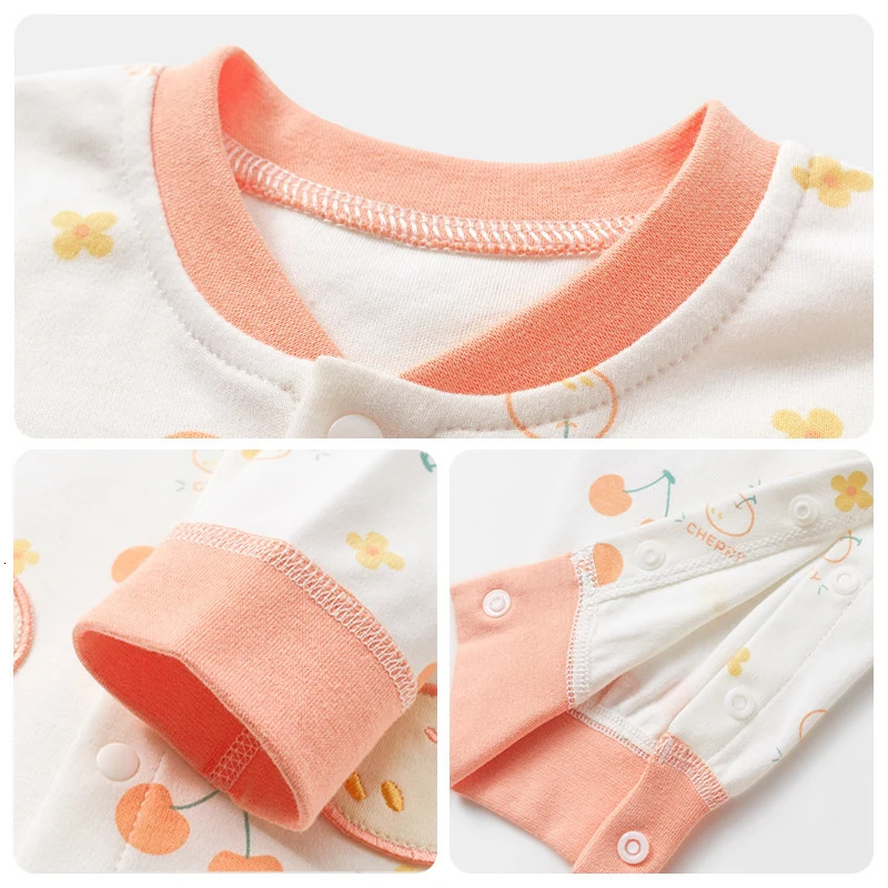 Unisex Baby Bodysuit 100% Cotton Cute Colorful Prints Soft Seamless All Seasons Snug Fit Onesie 0-18M 250707