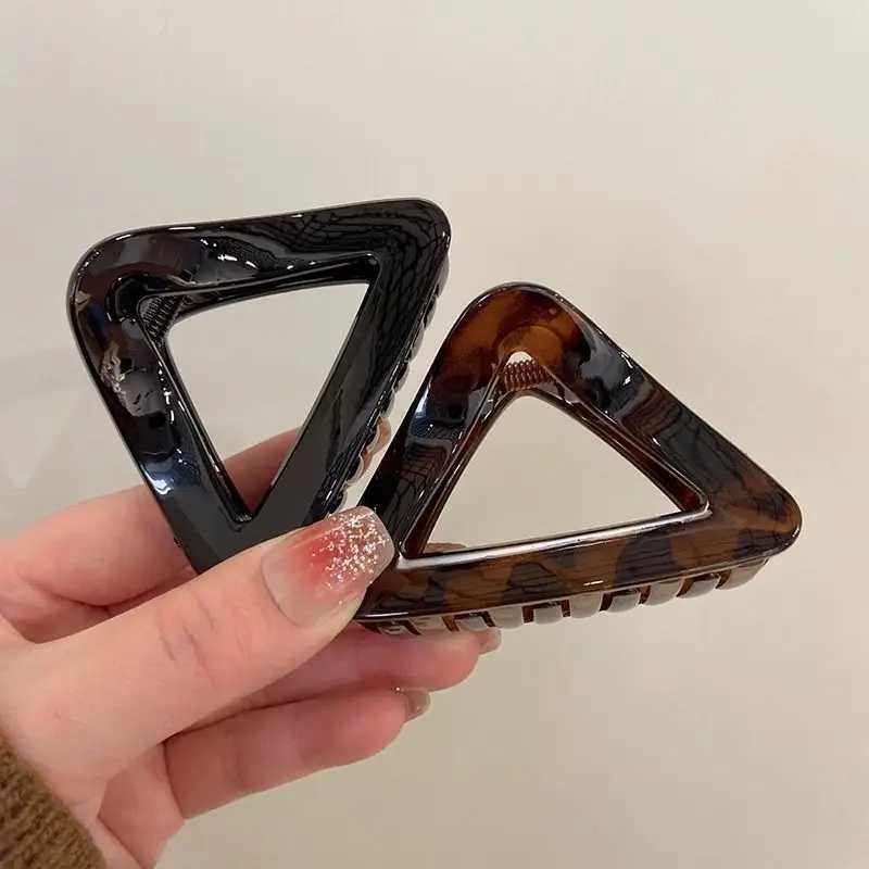 Geometry Triangle Large Hair Claw Clips Crab Clamps Women Girls Leopard Ponytail Holder Hair Barrettes Hairpins Hair Accessories Z250707