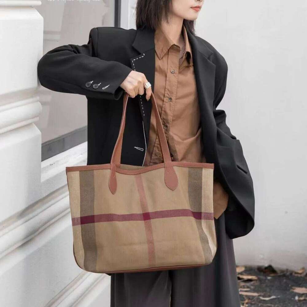Designer bag 99 Super Big Women's Tote Linen Striped Canvas + Cowhide Shoulder Bag Shopping Bags Handbags Both Sides Can Be Used